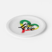 Assiettes En Carton One Love One Heart Reggae Vibes (Angle)