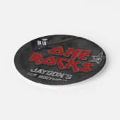 Assiettes En Carton One Rocks - Garçon 1er anniversaire (Angle)