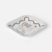 Assiettes En Carton One Silly Goose Beige Bow 1st Birthday (Angulaire)