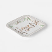 Assiettes En Carton One Silly Goose Brown Bow 1st Birthday (Angulaire)