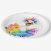 Assiettes En Carton One Silly Goose Rainbow Baby Shower (Angle)
