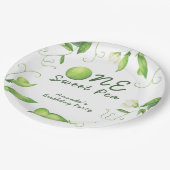 Assiettes En Carton One Sweet Pea First Birthday (Angle)