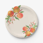 Assiettes En Carton One Sweet Peach 1er anniversaire (Devant)