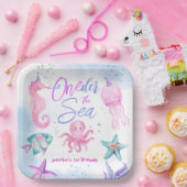 Assiettes En Carton ONEder The Sea Mermaid 1er anniversaire Mignonne O (Fête)