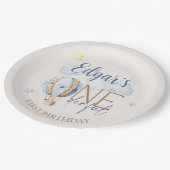 Assiettes En Carton ONEderful 1st Birthday Hot Air Balloon Plaque de p (Angle)