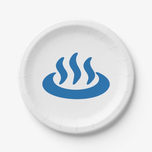 Assiettes En Carton Onsen ♨ Hot Spring 温 泉 Japonais (Devant)