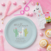 Assiettes En Carton Ooh la llama Baby shower mignon bébé garçon bleu b (Fête)