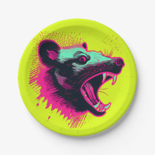 Assiettes En Carton Opossum à crier
