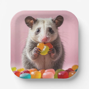Assiettes En Carton Opossum Manger Gummy Sweeties
