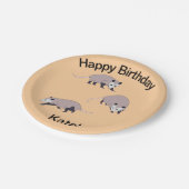 Assiettes En Carton Opossums (Angle)