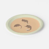 Assiettes En Carton Opossums à queue annelée (Angle)