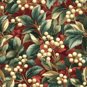 Assiettes En Carton Opulente baies de Noël sainte verdure muet