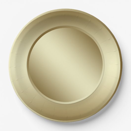 Assiettes En Carton Or (Devant)