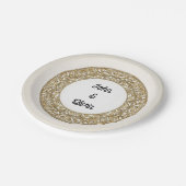 Assiettes En Carton Or (Angle)