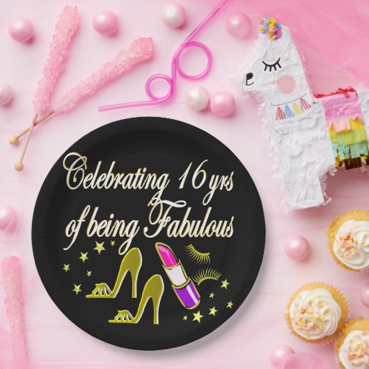 ASSIETTES EN CARTON OR 16 & CONCEPTION DIVA FABULEUSE (Fête)