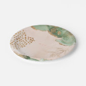 Assiettes En Carton Or Botanique Eucalyptus Moderne Verdure Abstrait (Angle)