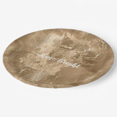 Assiettes En Carton Or de bronze chique (Angle)