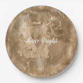 Assiettes En Carton Or de bronze chique (Devant)