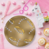 Assiettes En Carton Or diamant (Fête)