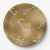 Assiettes En Carton Or diamant (Devant)