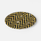 Assiettes En Carton Or fascinant de la partie | de Chevron Bling de (Angle)