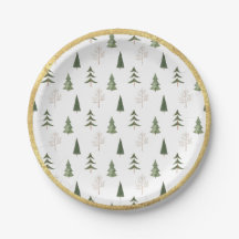 Or Grunge Dessin à la Main Arbre de Noël Pin