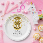 Assiettes En Carton or parties scintillant, étincelle dorée 8e anniver (Fête)
