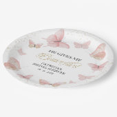 Assiettes En Carton Or rose Il Me Donne Des Papillons (Angle)