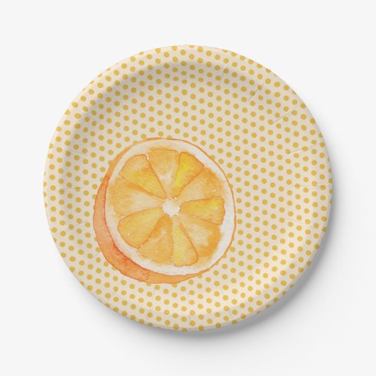 Assiettes En Carton Orange (Devant)