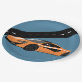 Assiettes En Carton Orange (Angle)