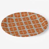 Assiettes En Carton Orange, Beige, Taupe Motif Moderne Du Milieu Du Si (Angle)