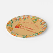 Assiettes En Carton Orange Citrus Love au First Spritz Fête des mariée (Angle)