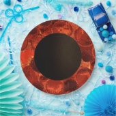 Assiettes En Carton Orange-Conception Plat-Brûlée par papier 2 de (Fête)