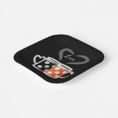 Assiettes En Carton Orange + Couleur de café noir ou nous appartenons  (Angulaire)