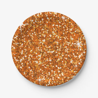 Assiettes En Carton Orange des PARTIES SCINTILLANTES |