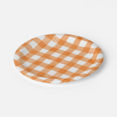 Assiettes En Carton Orange En vichy Fall (Angle)