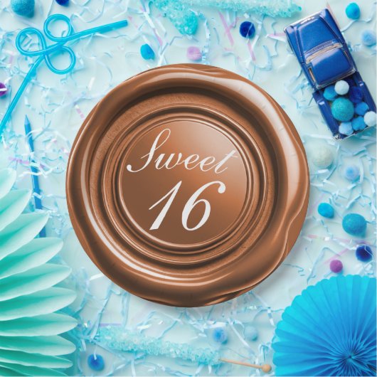 Assiettes En Carton Orange Épice Chandelle cire Sceau Douce goutte 16 (Fête)