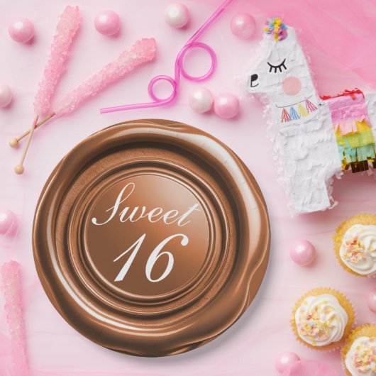 Assiettes En Carton Orange Épice Chandelle cire Sceau Douce goutte 16 (Fête)