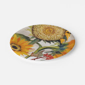 Assiettes En Carton Orange Jaune Graine Tournesol Art (Angle)