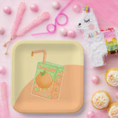 Assiettes En Carton Orange Juice Box fête d'anniversaire (Fête)