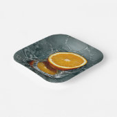 Assiettes En Carton orange juteuse positive pour l'humeur vitaminée (Angulaire)