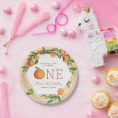 Assiettes En Carton Orange Little Cutie 1er anniversaire (Fête)