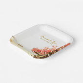 Assiettes En Carton Orange Oleander Flowers Beach Mariage (Angulaire)