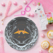 Assiettes En Carton Orange Origami Papier Grues Branches Mariage asiat (Fête)