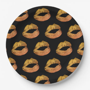 Assiettes En Carton Orange Parties scintillant Lips Halloween fête