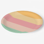 Assiettes En Carton Orange Rose Vert Grandes (Angle)