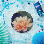 ASSIETTES EN CARTON ORANGE WATER LILY PAPIER PLAQUE (Fête)