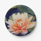 ASSIETTES EN CARTON ORANGE WATER LILY PAPIER PLAQUE (Devant)