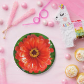 Assiettes En Carton Orange Zinnia (Fête)