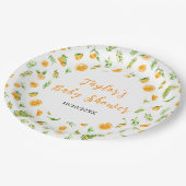 Assiettes En Carton Oranges Citrus Baby Shower (Angle)